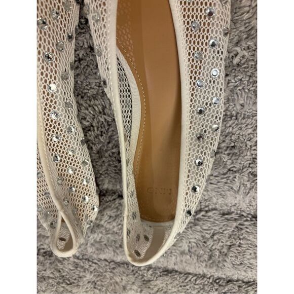 EUC MESH RHINESTONE BALLET FLATS $90 Sz 41/ US 10.5 - Picture 5 of 7
